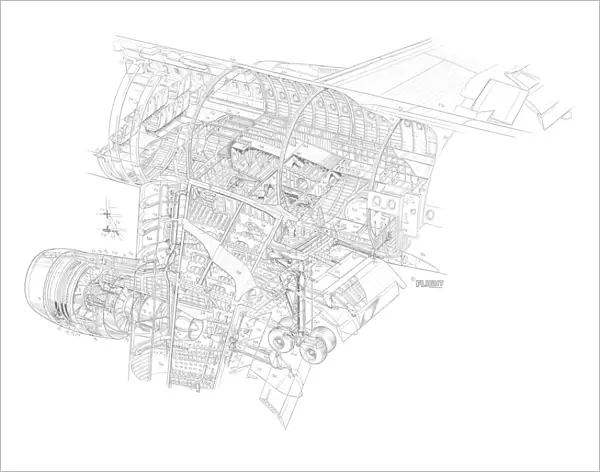 A300 B1 Mid Section Cutaway Drawing