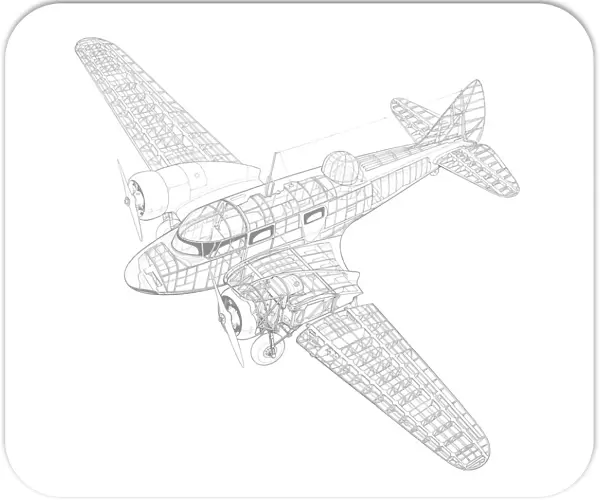Airspeed Oxford Cutaway Drawing
