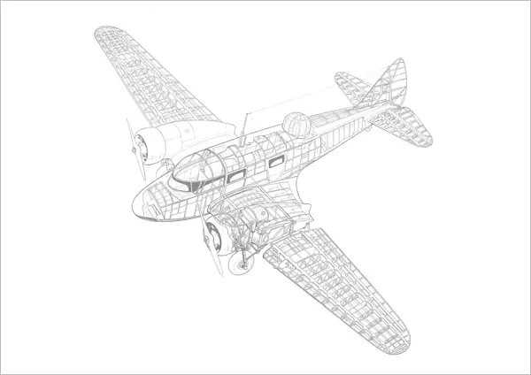 Airspeed Oxford Cutaway Drawing