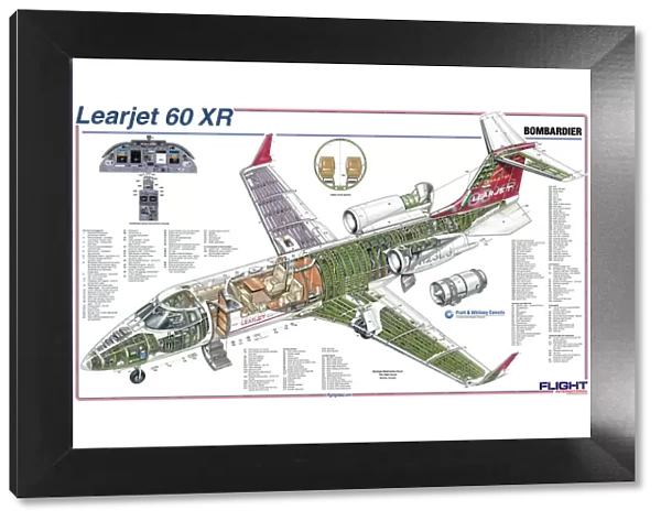 Learjet 60 XR Cutaway Poster