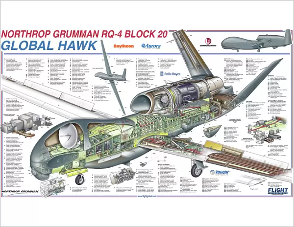 Northrop Grumman Hawk B-20 Cutaway Poster