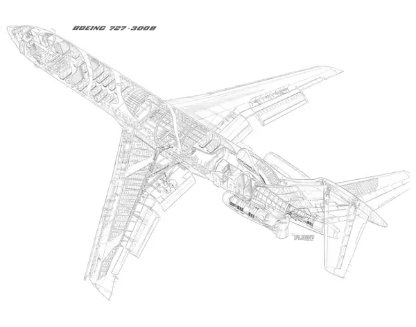 Boeing 727-300B Cutaway Drawing