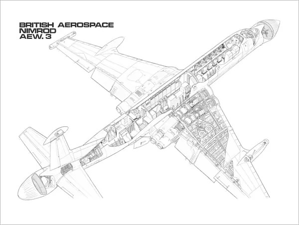 British Aerospace Nimrod AEW 3 Cutaway Drawing