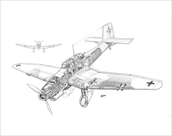 Junkers JU 87 Cutaway Drawing
