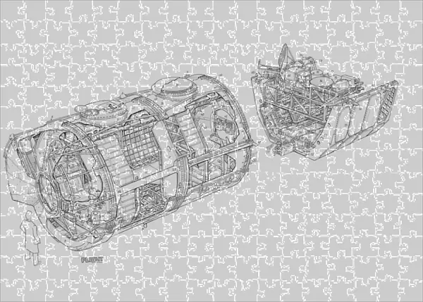 ESA  /  ERNO Spacelab Cutaway Drawing