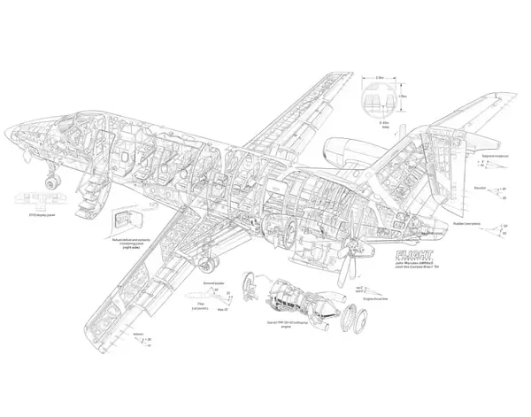 Embraer CBA-123 Cutaway Drawing