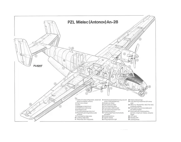 PZL Mielec (AN-28) Cutaway Drawing