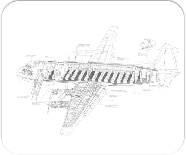 Vickers Viscount 810 Cutaway Drawing