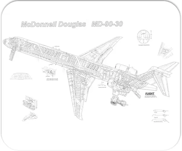 McDonnell Douglas MD-90-30 Cutaway Drawing