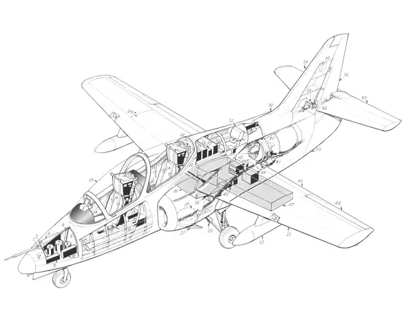 Canadair Regional Jet Cutaway Drawing