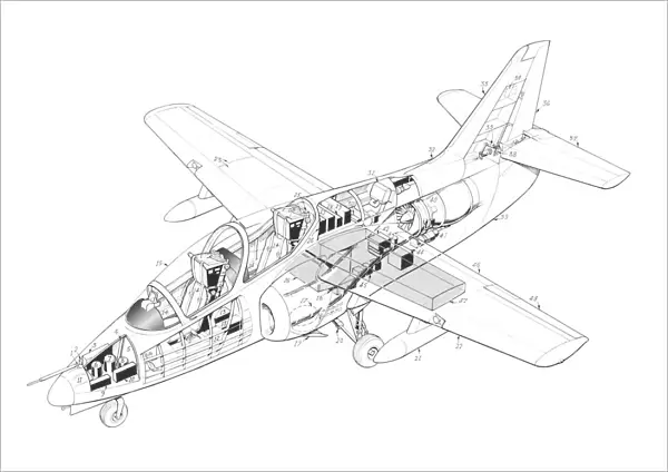 Canadair Regional Jet Cutaway Drawing