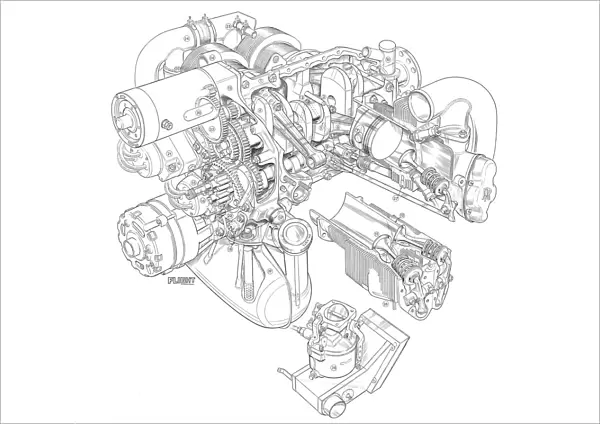 Rolls-Royce Continental 0-240  /  A Cutaway Drawing