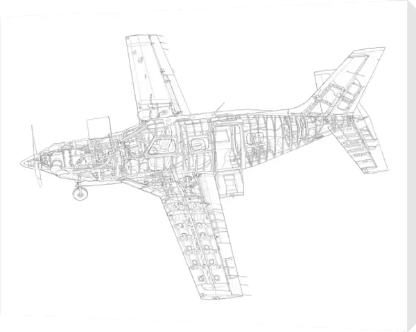 Piper Malibu Meridian Cutaway Drawing