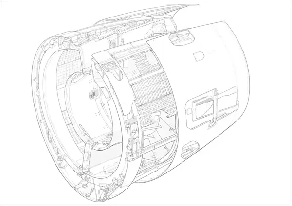 Rolls-Royce RB 211-535 reverse thrust Cutaway Drawing