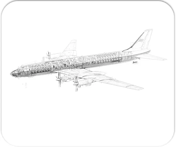 Tupolev TU 114 Cutaway Drawing
