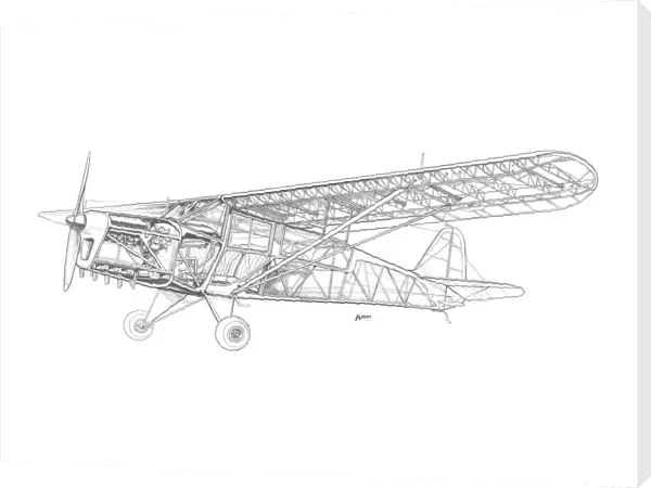 Auster Taylorcraft 111 Cutaway Drawing
