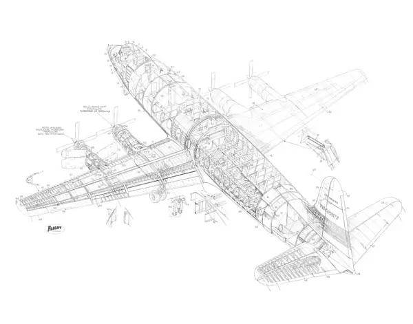 Vickers Viscount 812 Cutaway Drawing