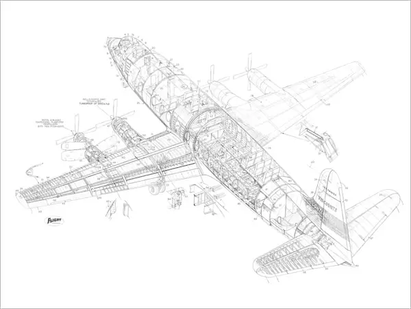Vickers Viscount 812 Cutaway Drawing