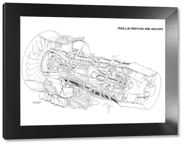 Rolls-Royce RB. 401-07 Cutaway Drawing