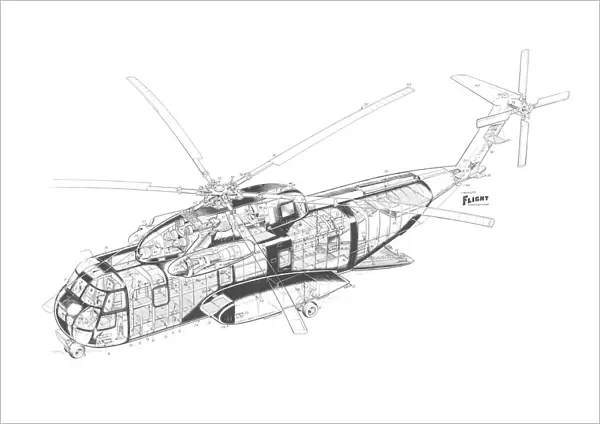 Sikorsky CH-3A Cutaway Drawing