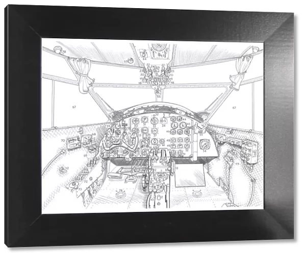 Percival Pembroke Cockpit Cutaway Drawing