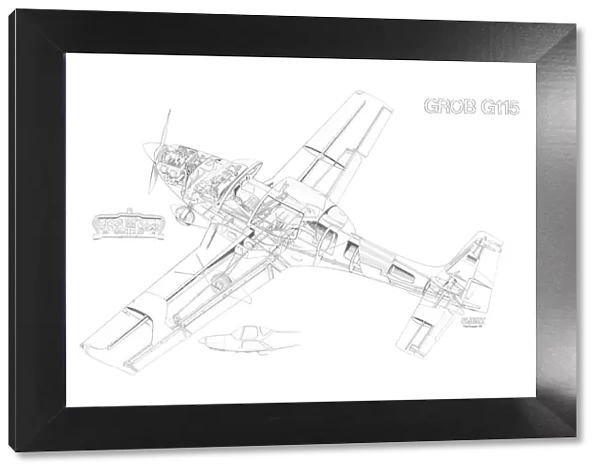 Grob G115 Cutaway Drawing