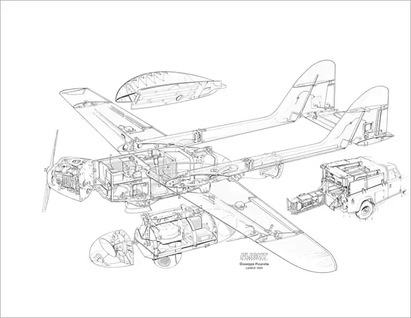 GEC Marconi Phoenix UAV Cutaway Drawing