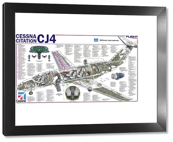 Cessna Citation CJ4 Cutaway Poster