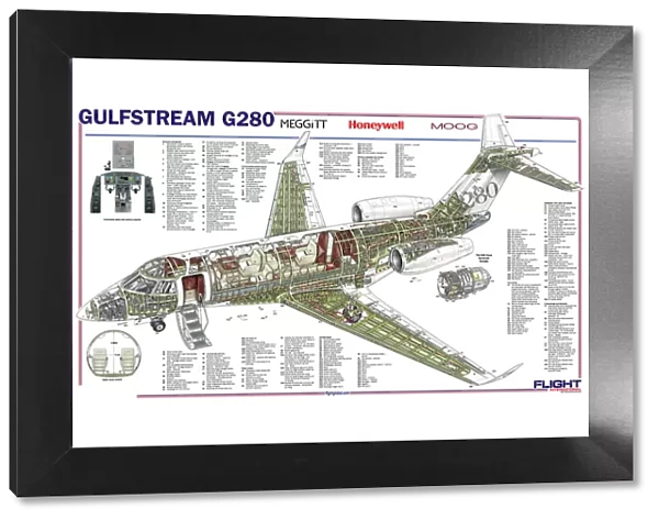 Gulfstream G280 Cutaway Poster