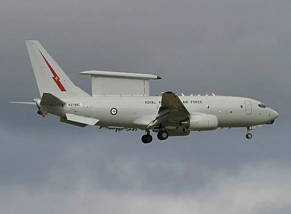 The new RaF plane on finals to land at Avalon