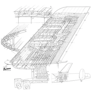 AVRO Lincoln / Napier Lamin Flow test Cutaway Drawing