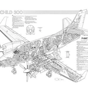 Fairchild Merlin 300 Cutaway Drawing
