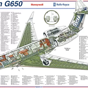 Cutaways Poster Print Collection: Business Aircraft Cutaways
