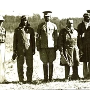 Haille Sellasi with Abyssinian (Ethipian) pilots 1935