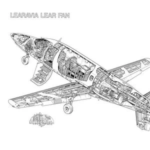 Learavia Learfan 2100 Cutaway Drawing