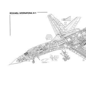 Rockwell B-1A Cutaway Drawing