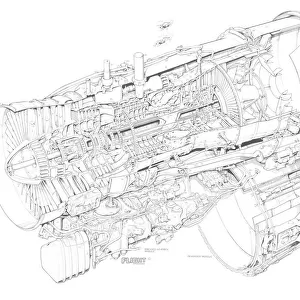 Rolls-Royce RB. 199 Cutaway Drawing