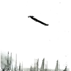 Zeppelin Viktoria Airship over Kiel Harbour 1912