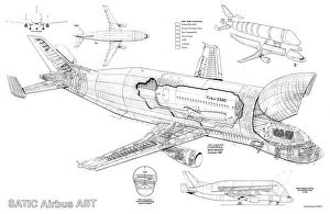 airbus a300 600st beluga cutaway drawing