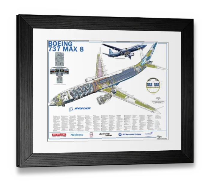 Framed Print : Boeing 737 Max 8 Framed Print : Boeing 737 Max 8