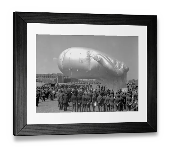 Framed Print : A demonstration of a Barrage Balloon Framed Print : A demonstration of a Barrage Balloon