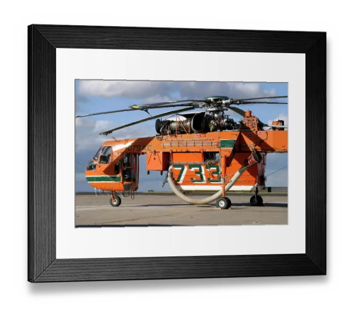 Framed Print : N179AC. The Erickson Air Crane helicopter has a capacity to carry up to 25