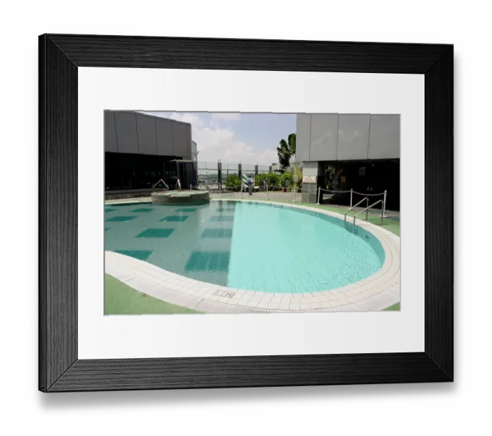 Framed Print : Changi Airport hotel pool Singapore Framed Print : Changi Airport hotel pool Singapore