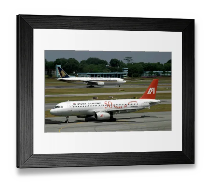 Framed Print : Indian and Singapore Airlines Framed Print : Indian and Singapore Airlines
