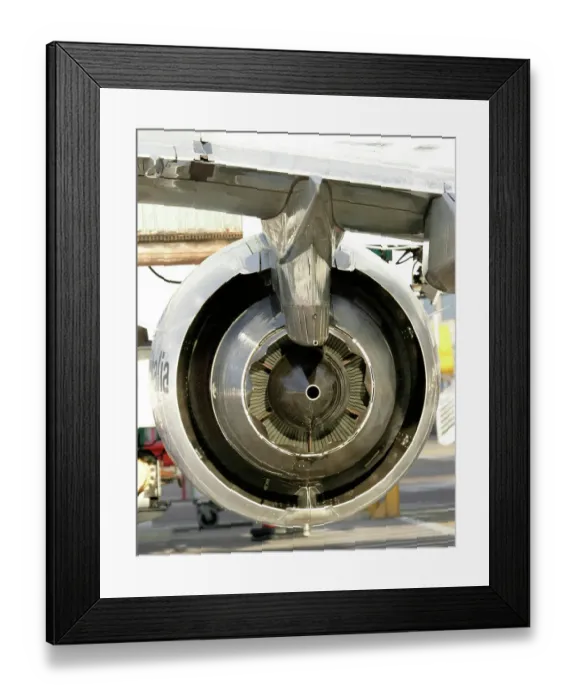 Framed Print : Engine. General Electric GE.... mounted on an Embraer 170 Framed Print : Engine. General Electric GE.... mounted on an Embraer 170