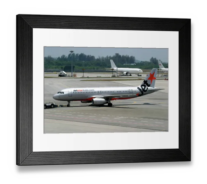 Framed Print : Airbus A320 Jetstar Asia at Changi Airport, Singapore