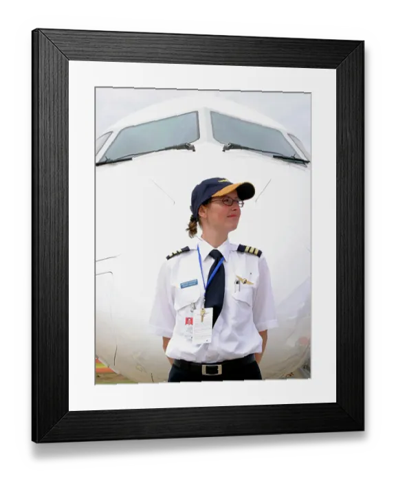 Framed Print : Lady Pilot Framed Print : Lady Pilot