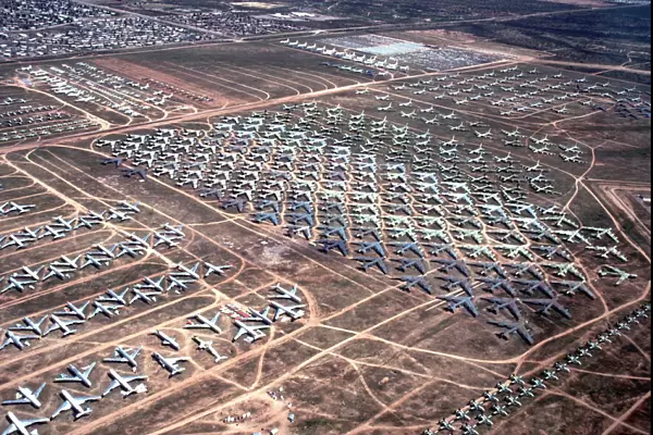 Aircraft Storage at Monthon Davis AFB in desert USA