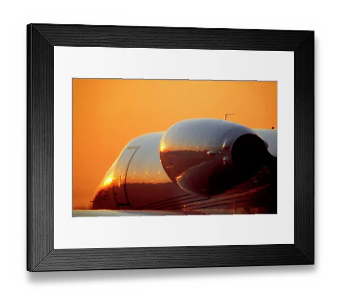 Framed Print : Learjet at sunset Framed Print : Learjet at sunset