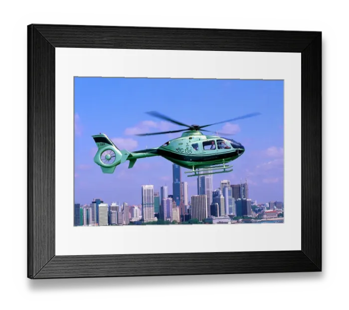 Framed Print : Eurocopter EC135 in Singapore Framed Print : Eurocopter EC135 in Singapore